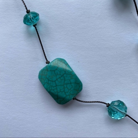 Turquoise Dabby Reid Annie illusion Long Necklace - Picture 2 of 7